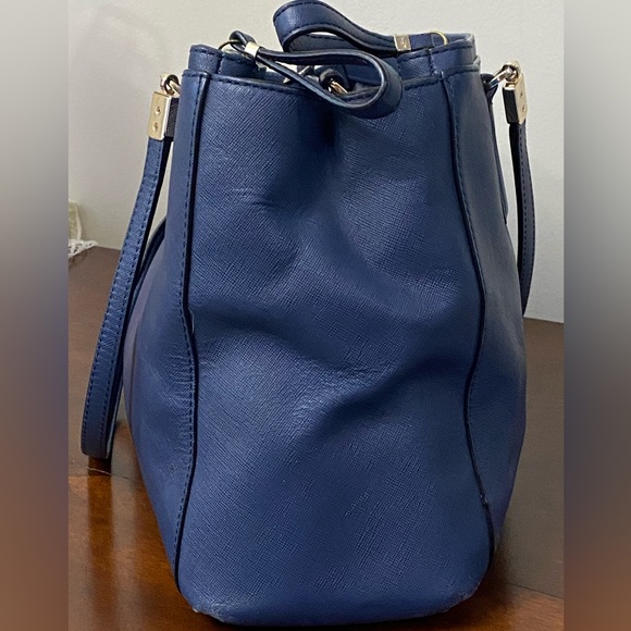 Coach Madison Christie Carryall Navy Blue Saffiano Leather Bag - Picture 7 of 16